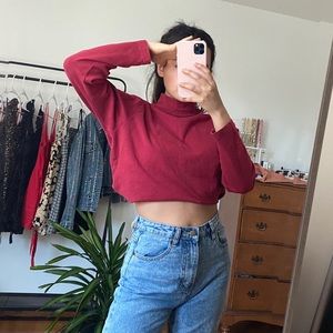 Red mockneck